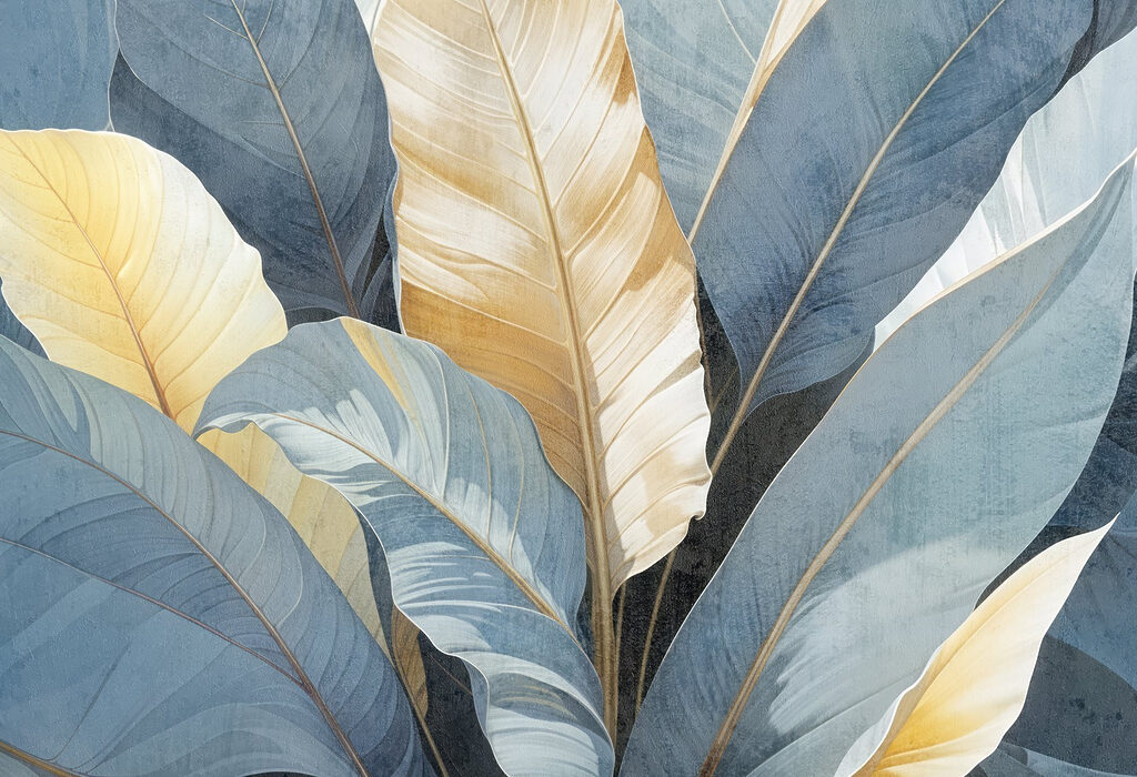 Broad leaves, fine veins — full design