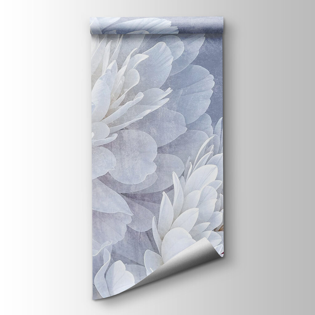 White peonies on lavender — product view