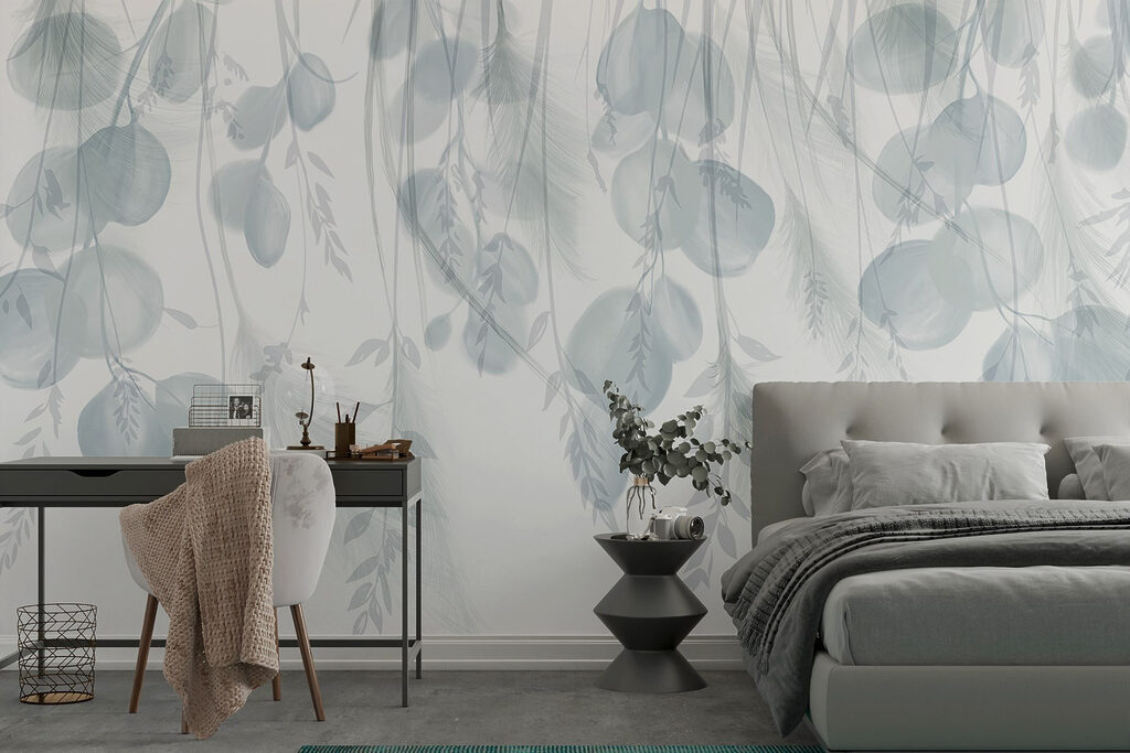 Hanging blue-green branches — interior 1