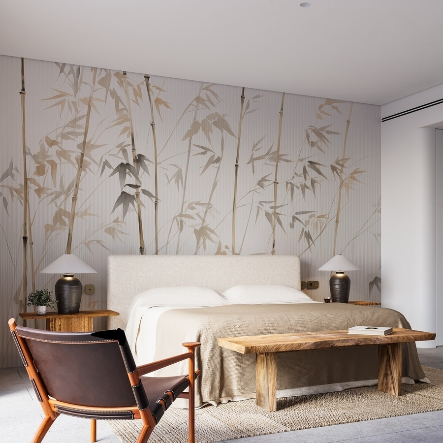 Slender bamboo stems — interior 1
