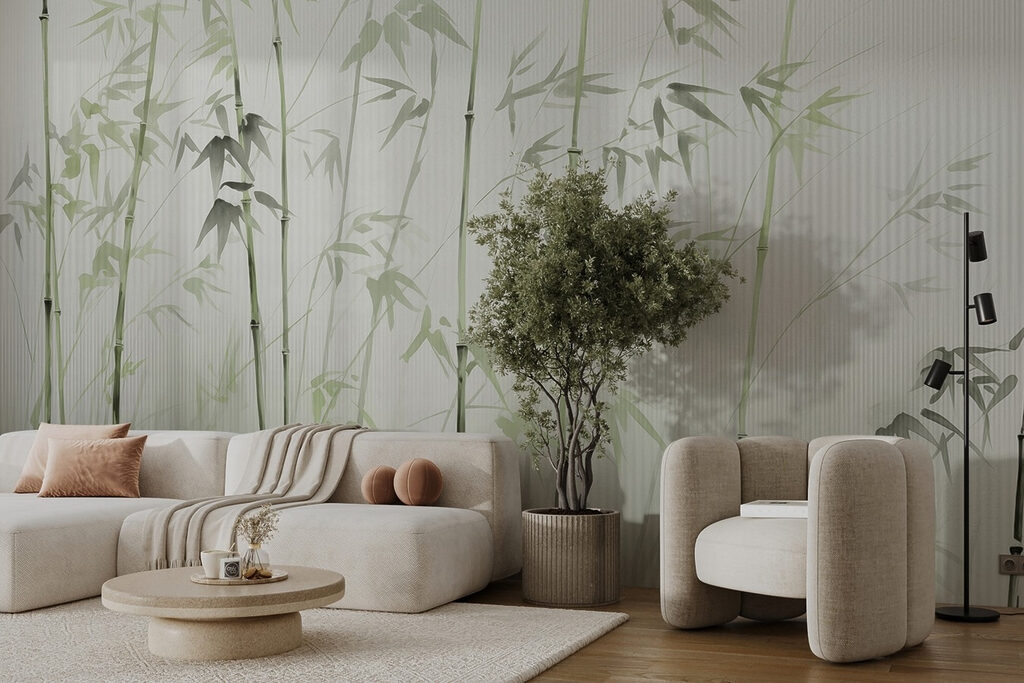 Bamboo in Ink in an interior