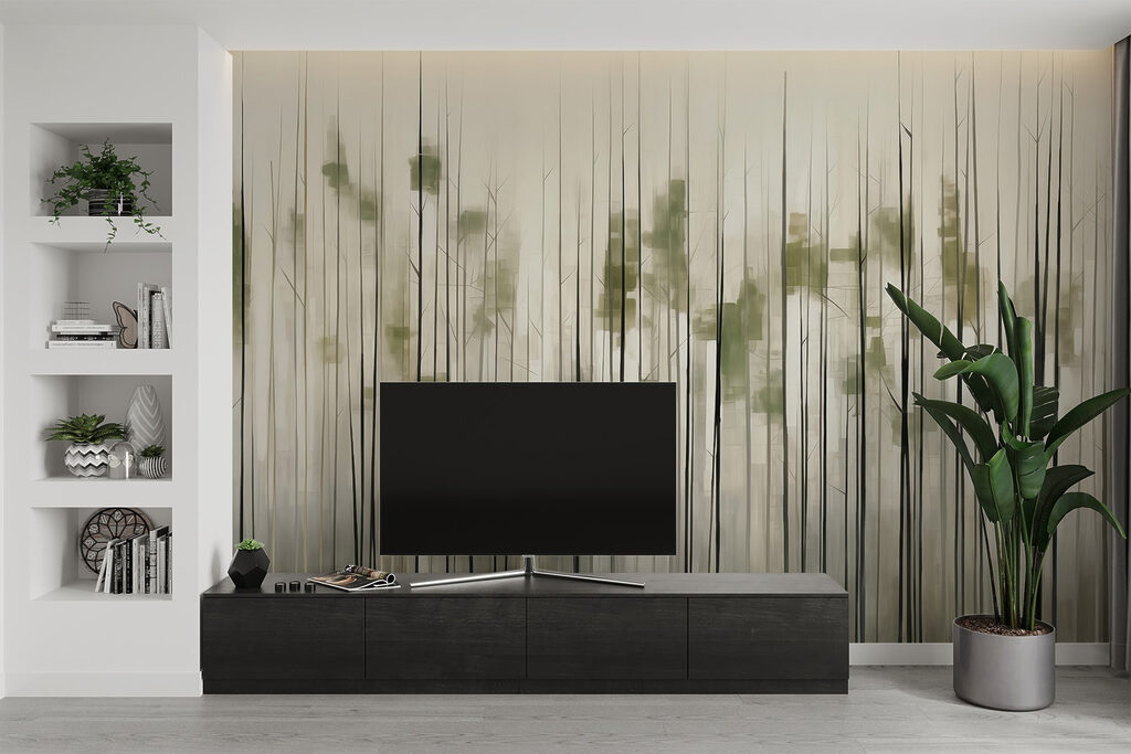 Green stems, paint specks — interior 1
