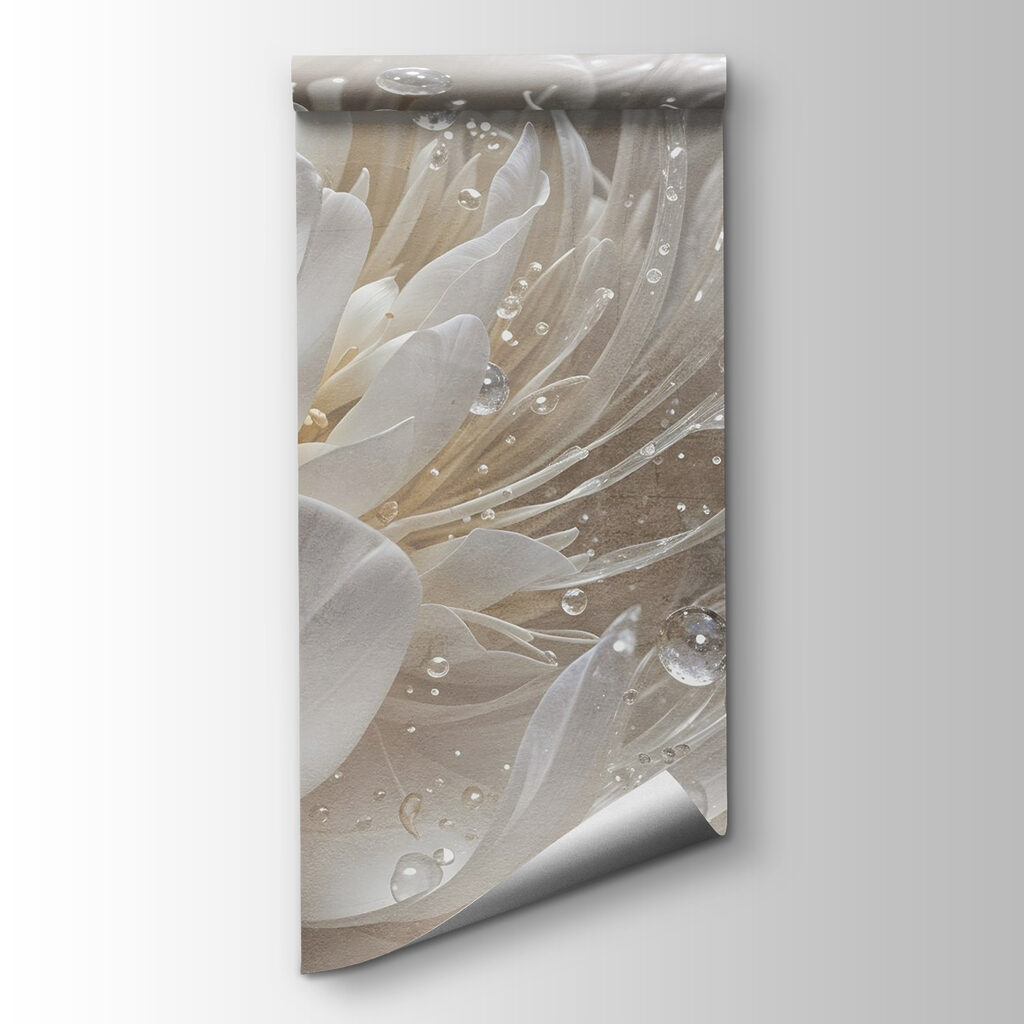 Flower with water droplets — product view