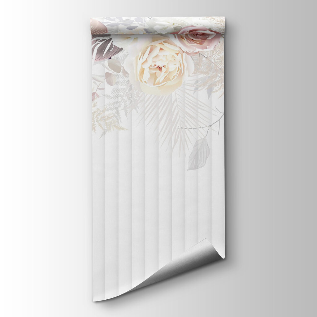 Roses above fine stripes — product view