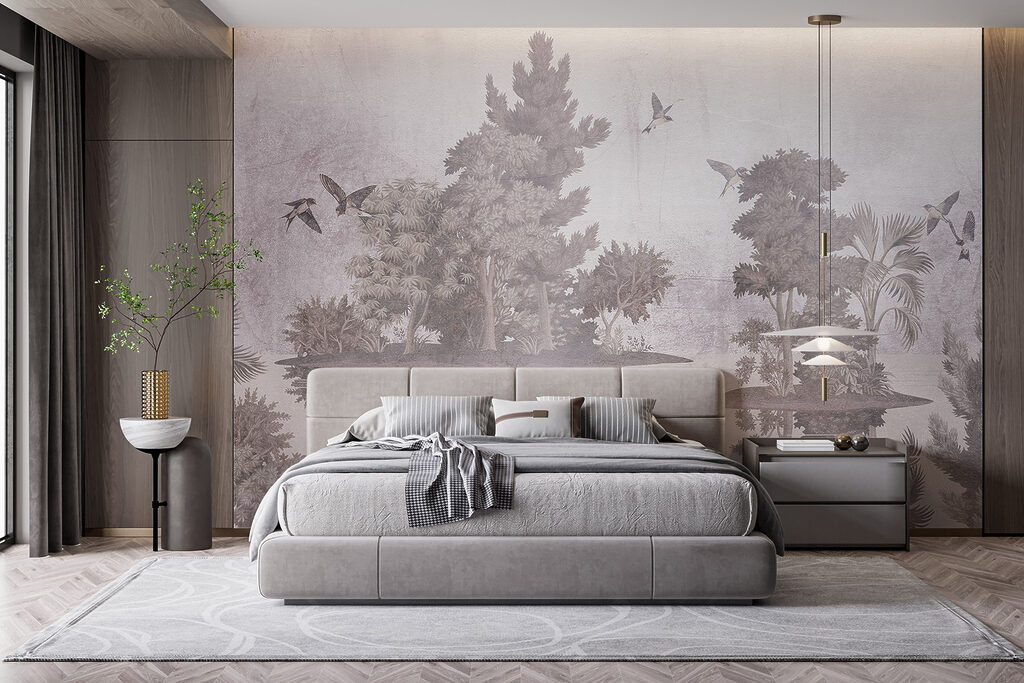 Birds over wooded islands — interior 2