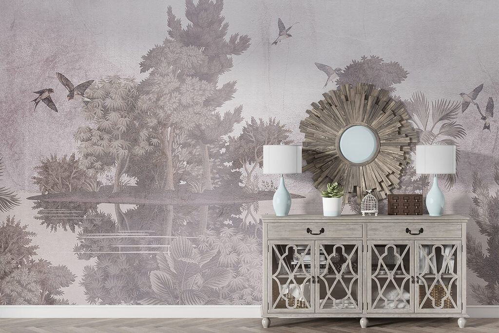 Birds over wooded islands — interior 4