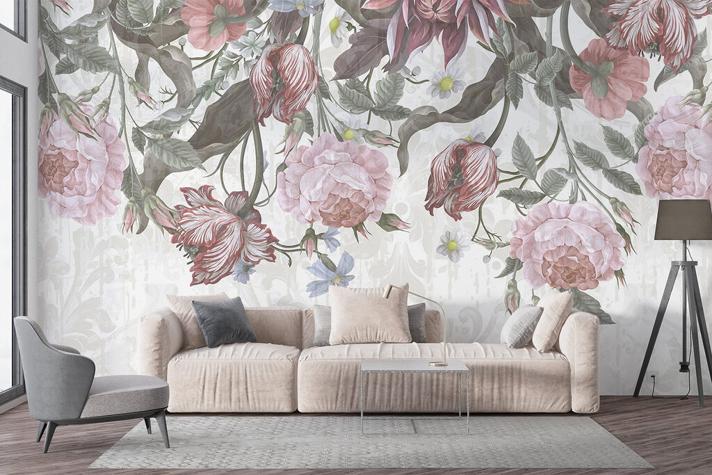 Pale silhouettes behind blooms — interior 6