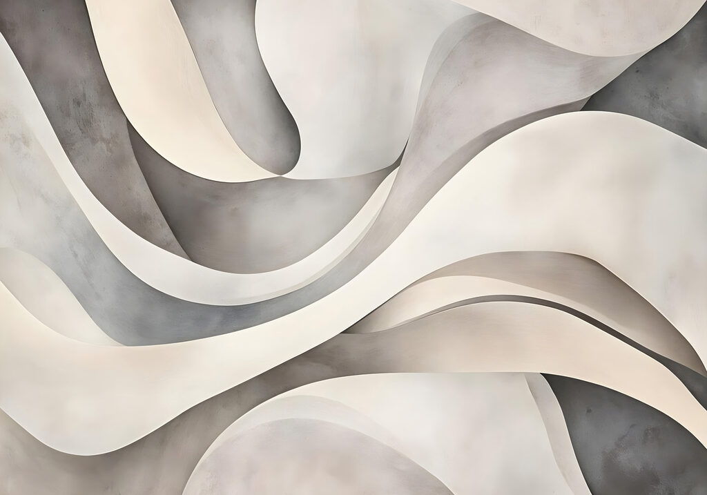 Flowing bands with shadows — full design