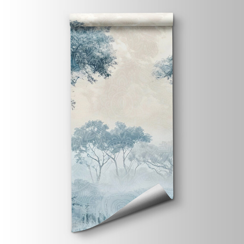 Tree crowns above grassland — product view
