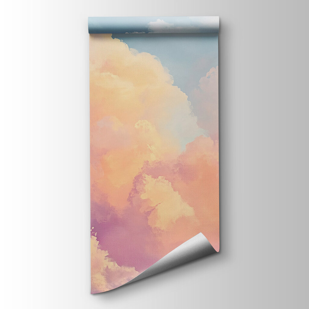 Pastel clouds, golden light — product view