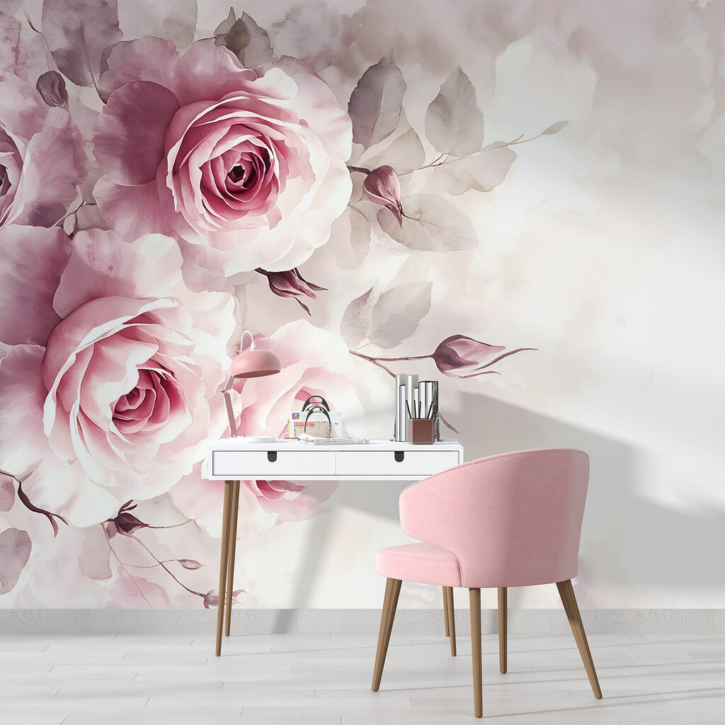 Pink roses, left side — interior 6