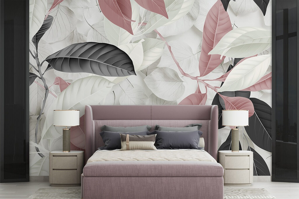 Pink and near-black leaves — interior 2