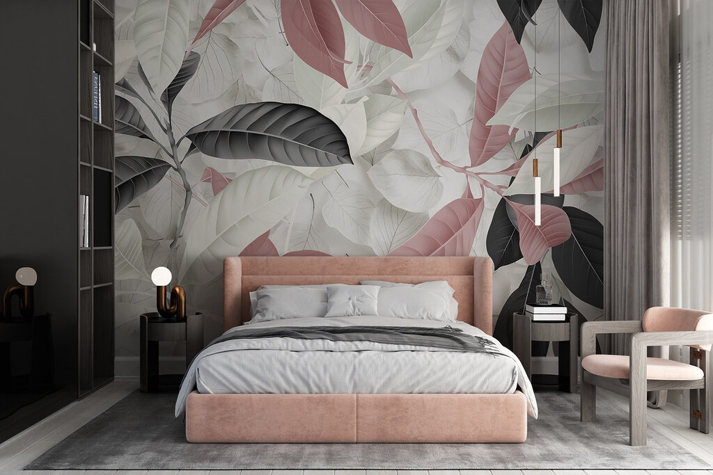 Pink and near-black leaves — interior 3
