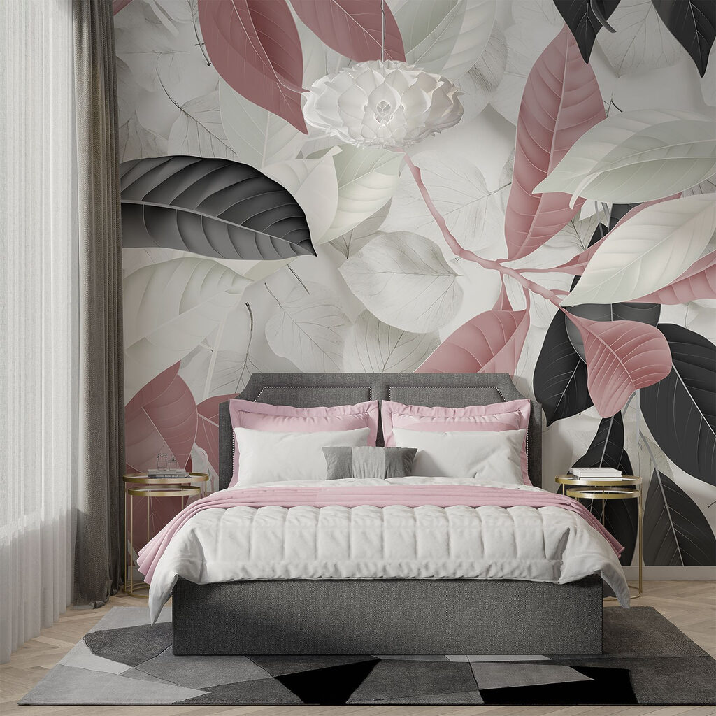 Pink and near-black leaves — interior 4