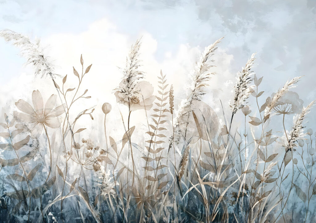 Wildflowers in blue mist — full design