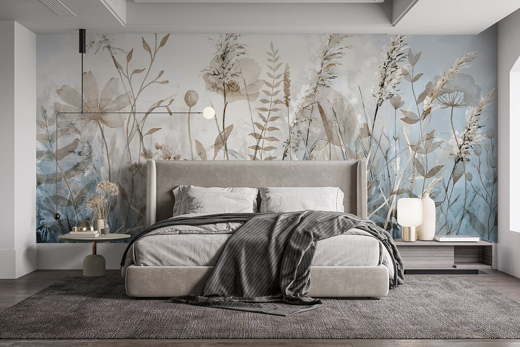 Wildflowers in blue mist — interior 1