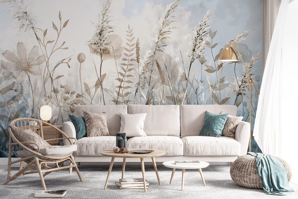 Wildflowers in blue mist — interior 2