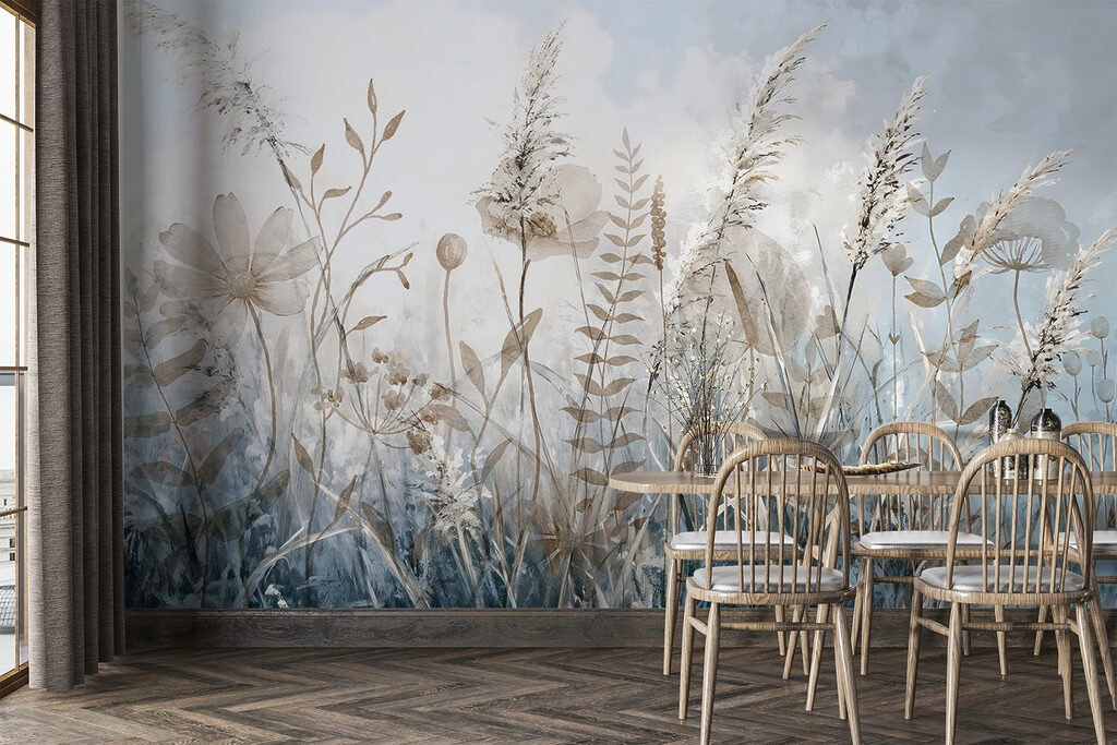Wildflowers in blue mist — interior 5