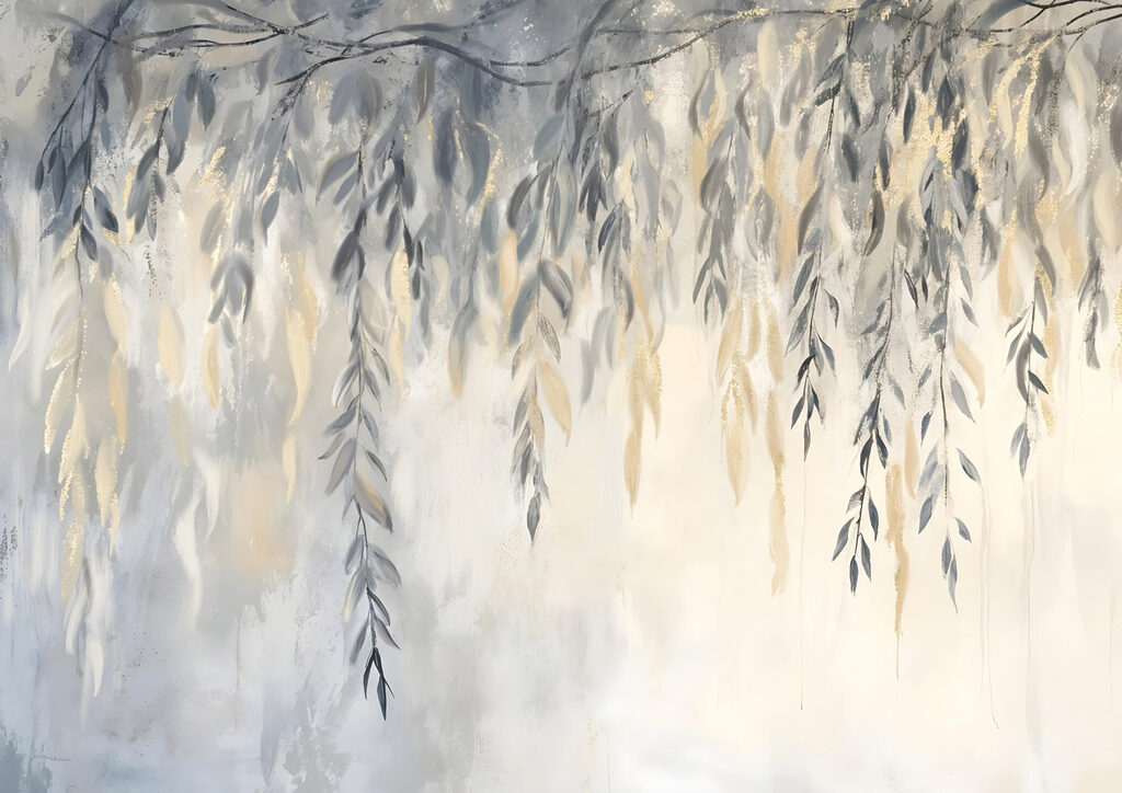 Hanging twigs, paint shadow — full design