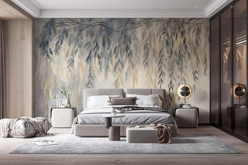 Hanging twigs, paint shadow — interior 1