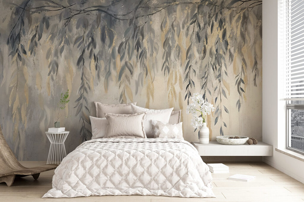 Hanging twigs, paint shadow — interior 3