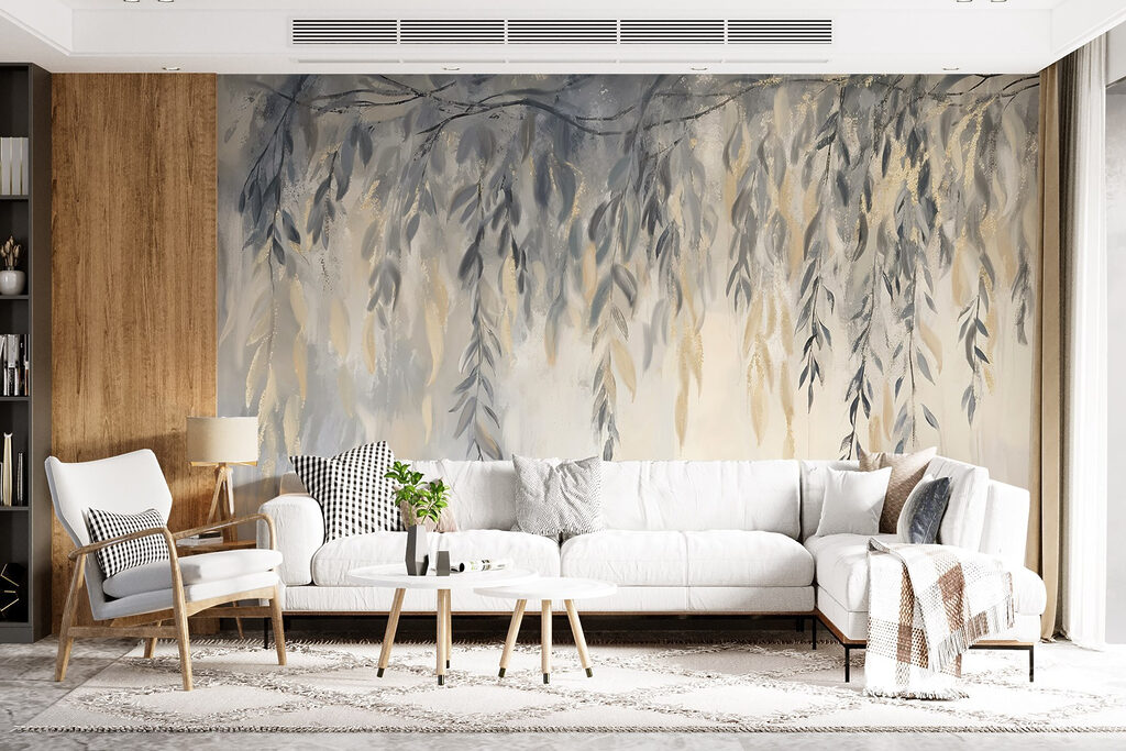 Hanging twigs, paint shadow — interior 5