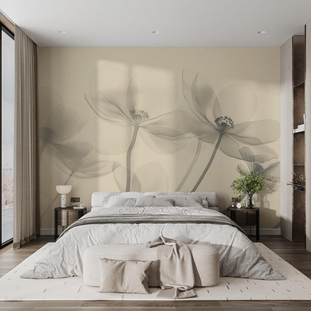 Translucent flowers on stems — interior 3