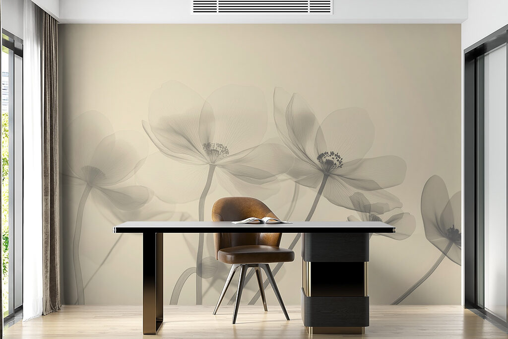 Translucent flowers on stems — interior 6