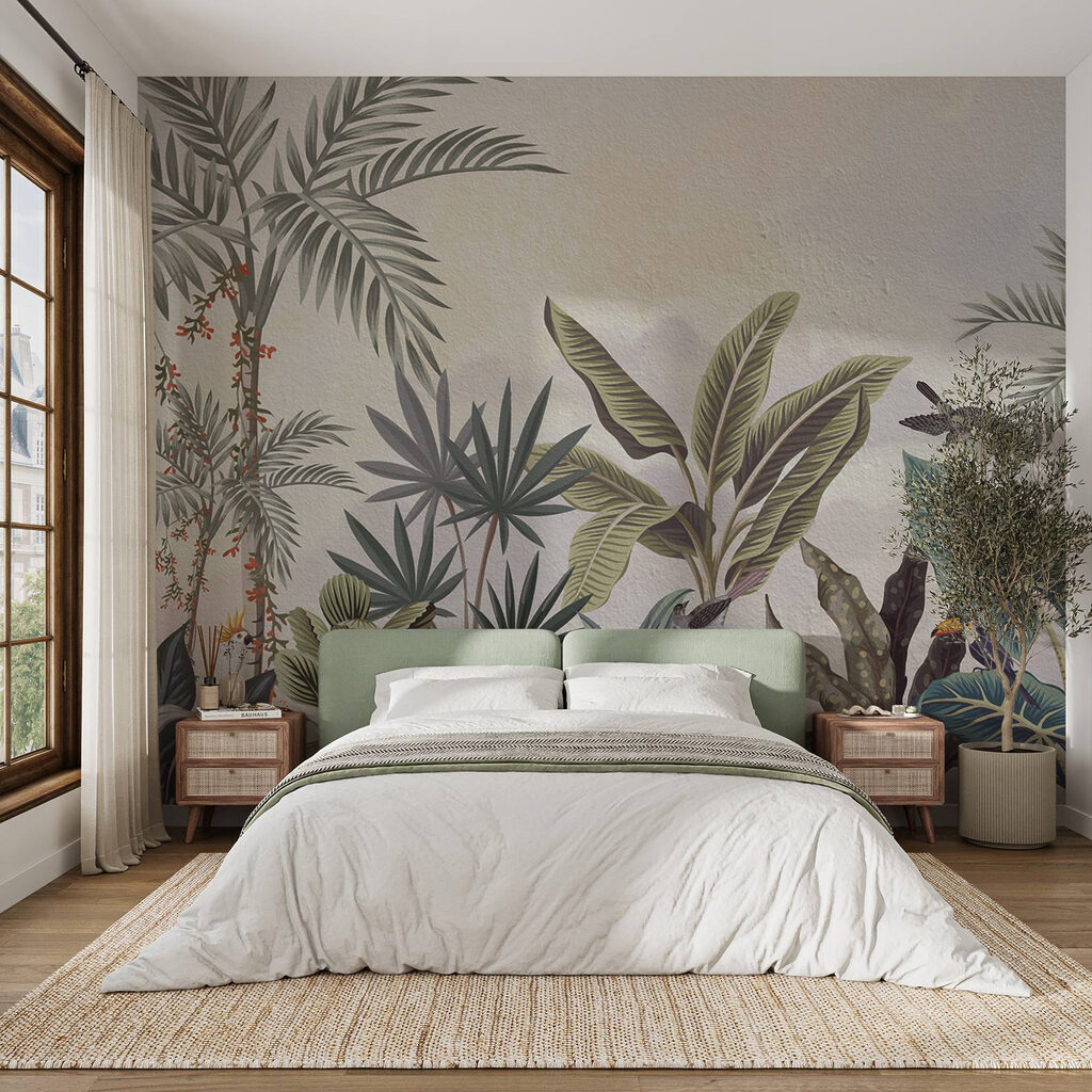 Tropical palms and birds — interior 4
