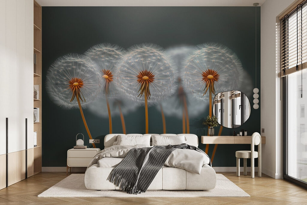 Orange-stemmed seed heads — interior 1