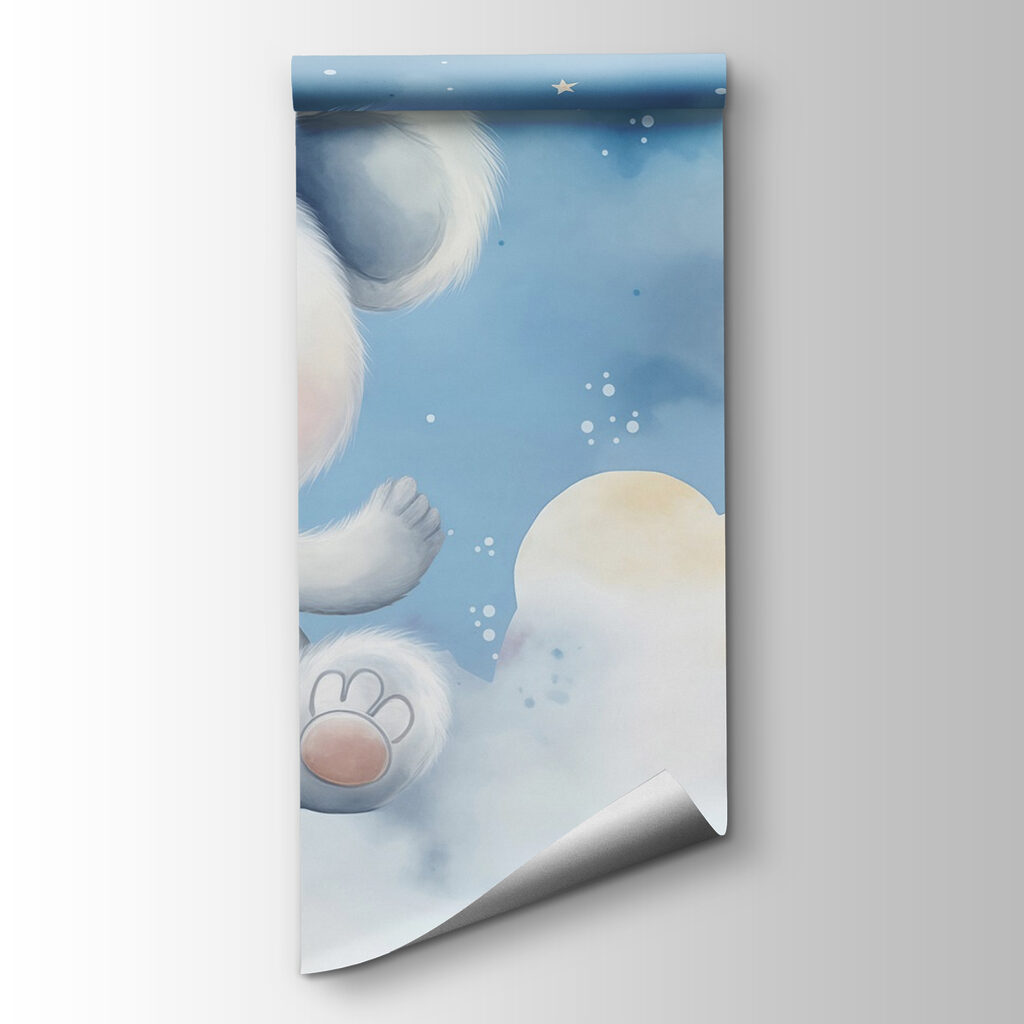 White bear among clouds — product view