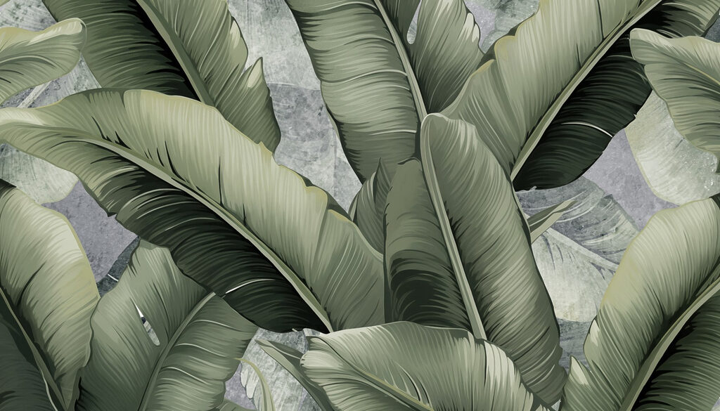 Dark banana leaves — full design