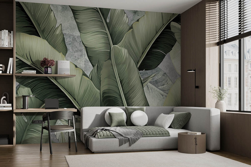 Dark banana leaves — interior 1