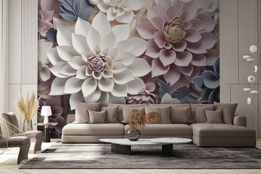 Flowers in pastel relief — interior 2