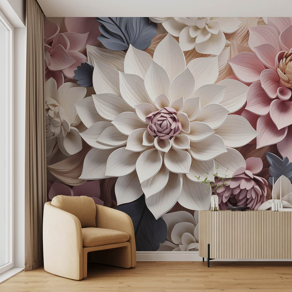 Flowers in pastel relief — interior 3