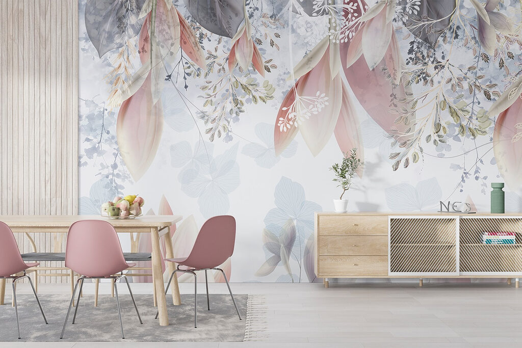 Hanging leaves and blooms — interior 3