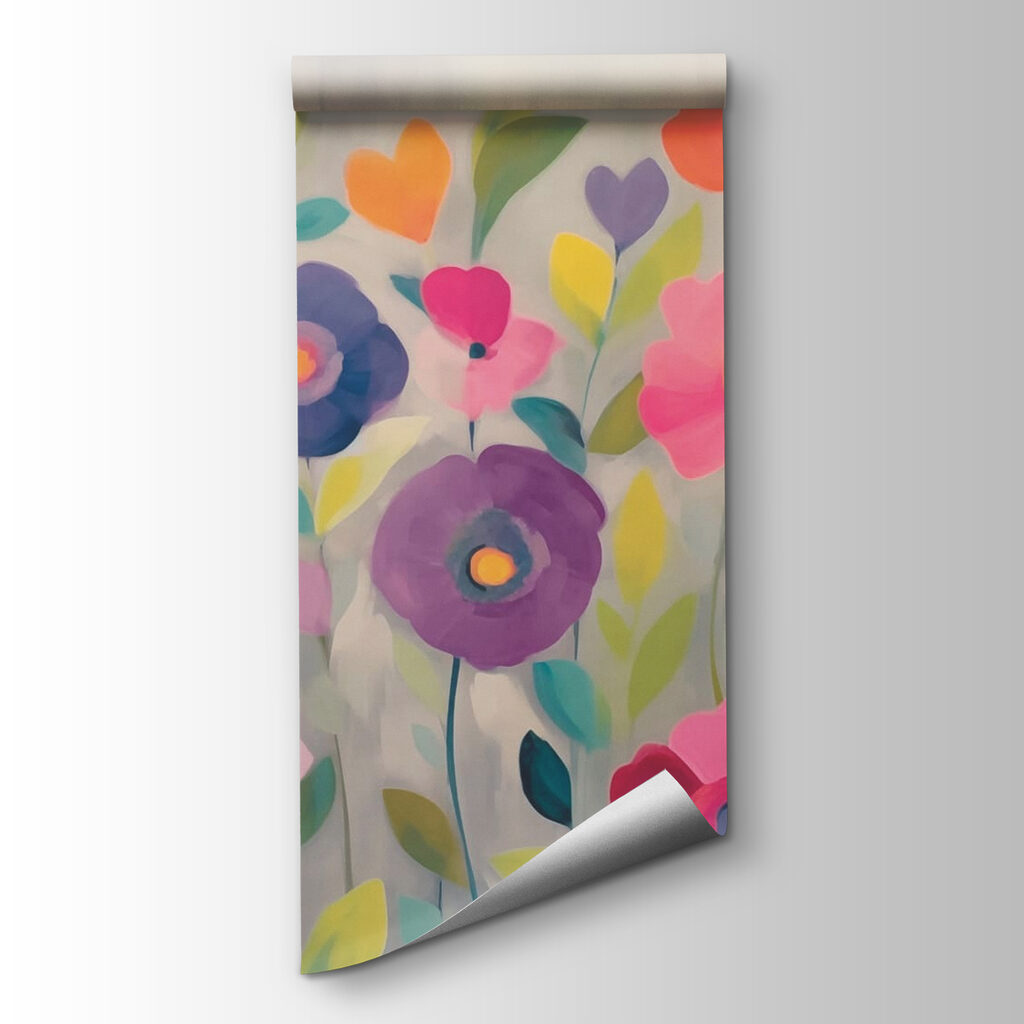 Colourful flowers in paint — product view