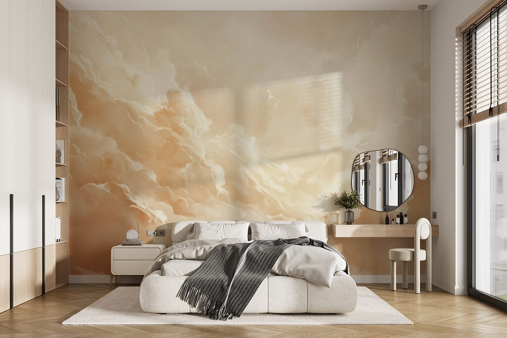 Golden clouds around light — interior 1