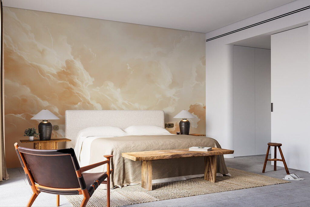 Golden clouds around light — interior 3