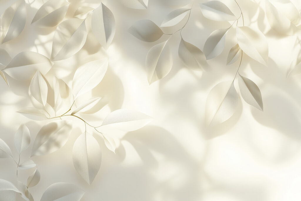 White leaves, sun spots — full design
