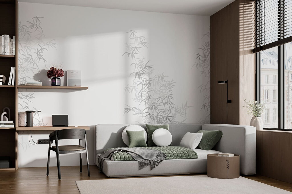 Bamboo in Fine Pencil in an interior