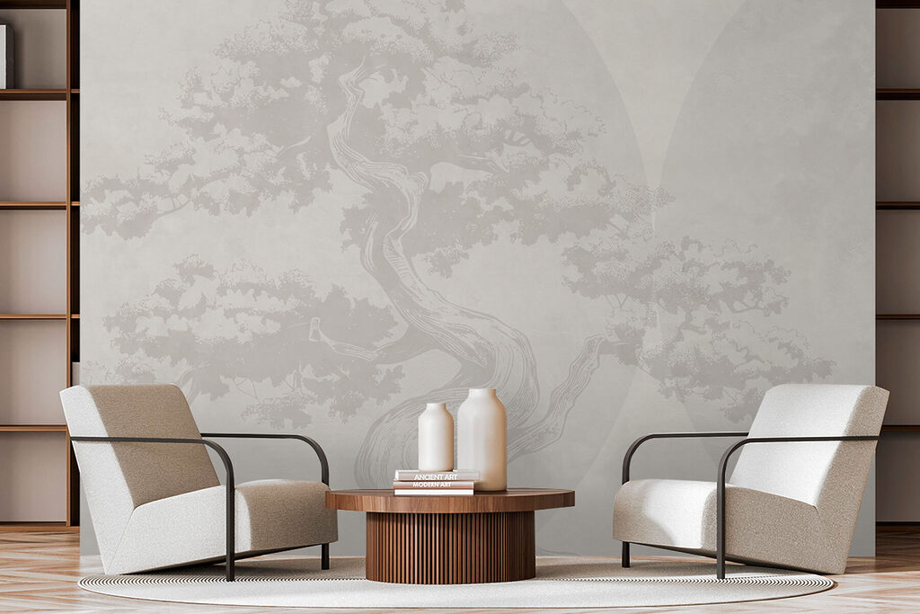 Gnarled tree and circles — interior 2