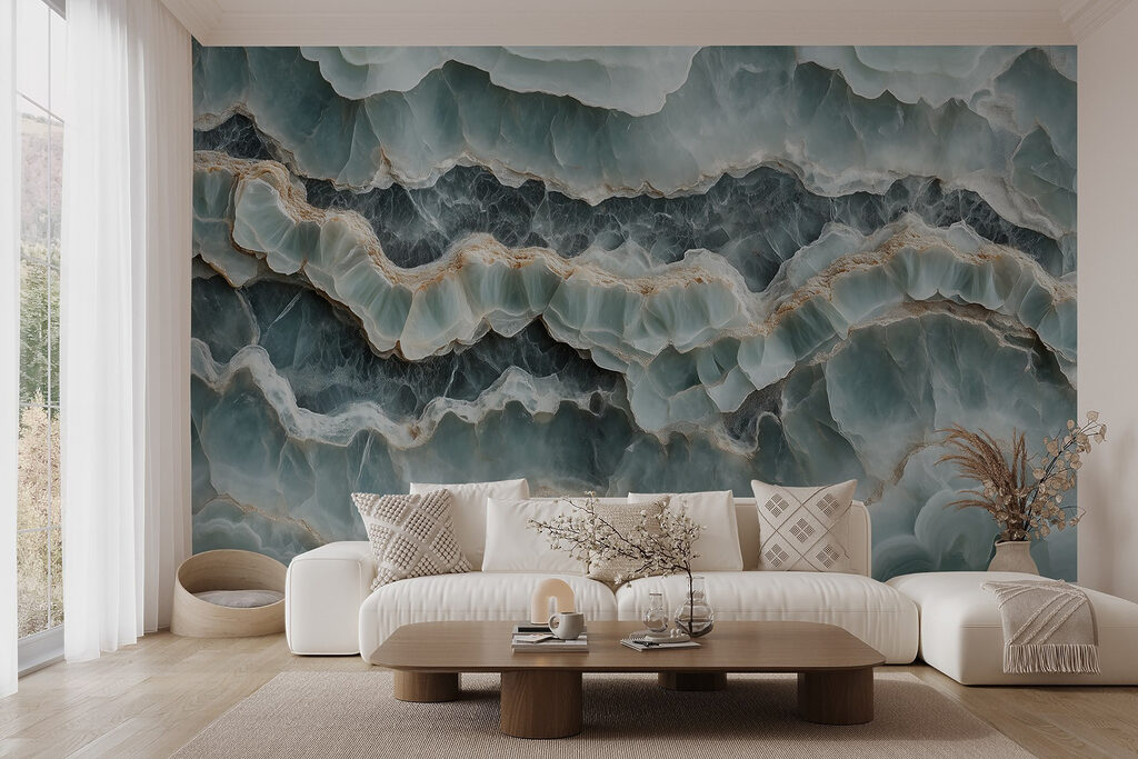 Green rock, gold veins — interior 3