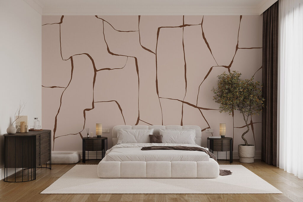 Broken lines like cracks — interior 2