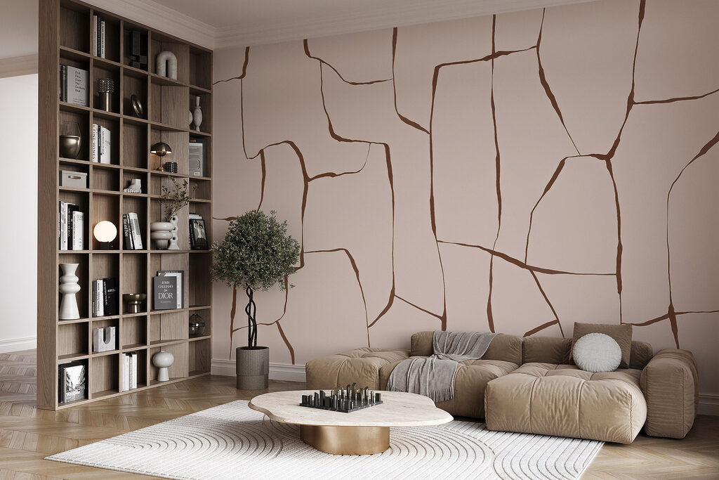 Broken lines like cracks — interior 3