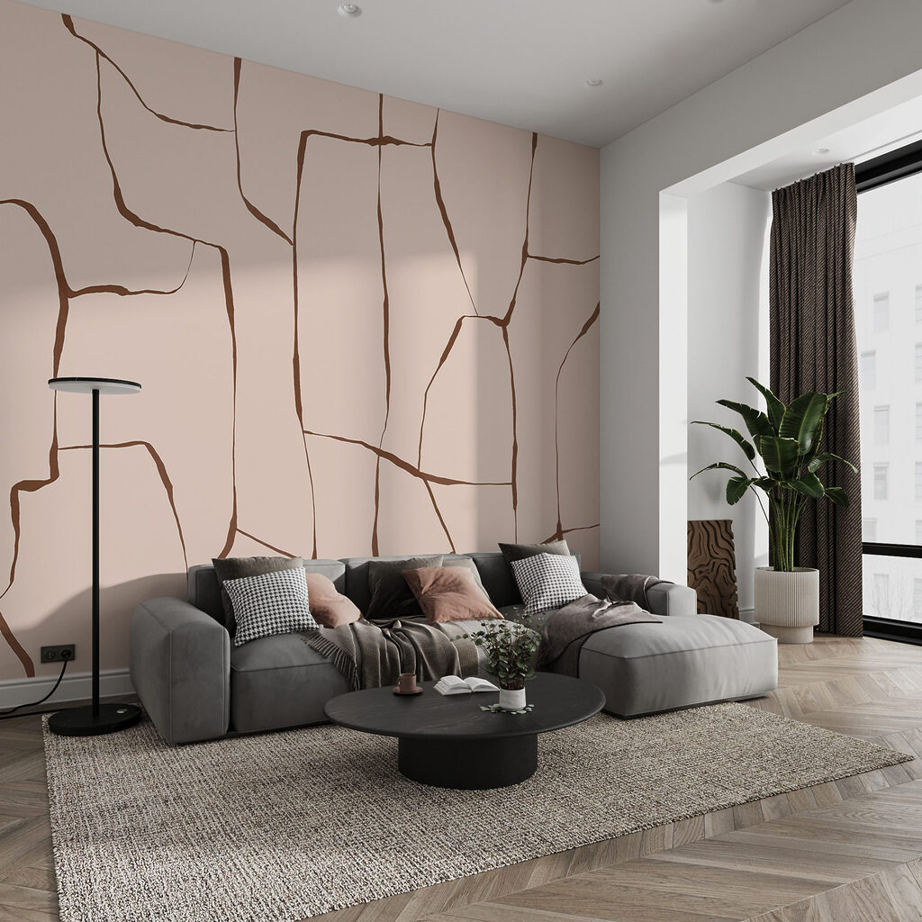 Broken lines like cracks — interior 4