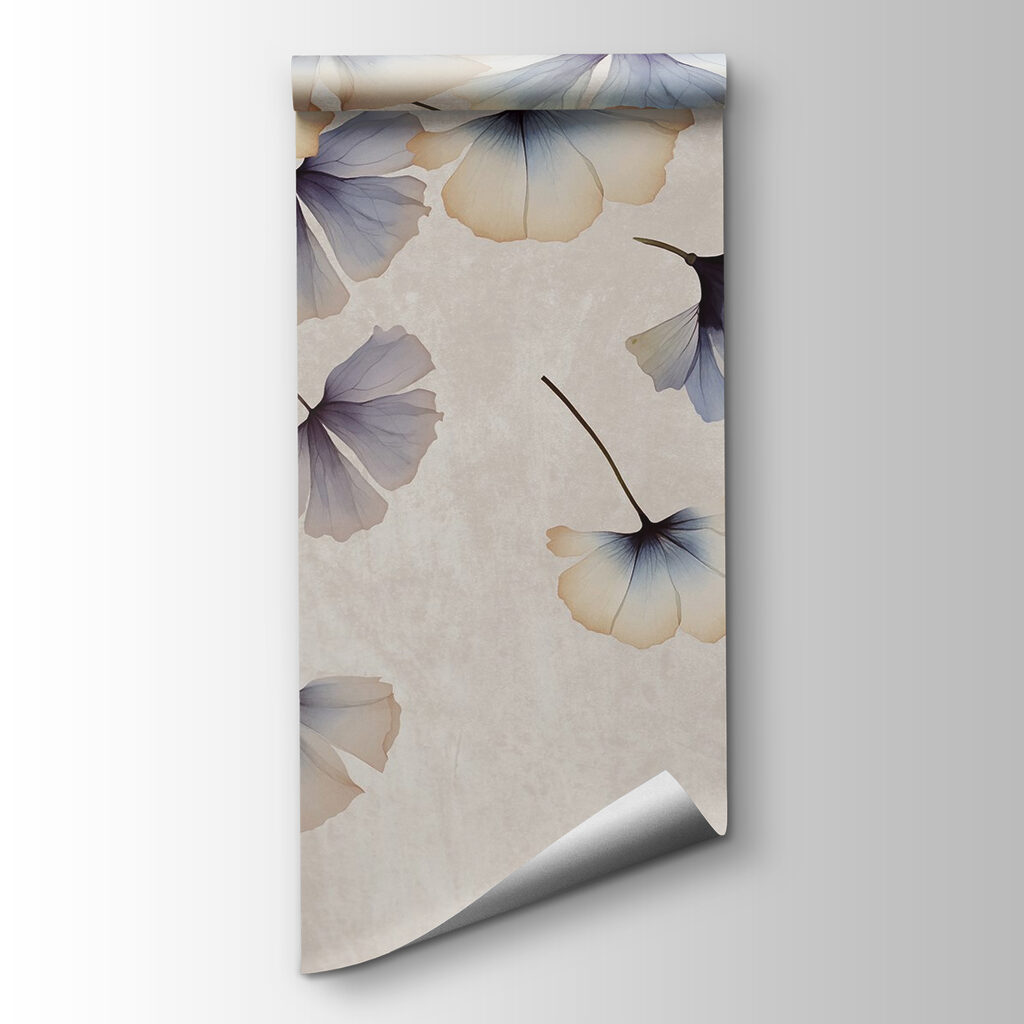 Ginkgo leaves drifting down — product view