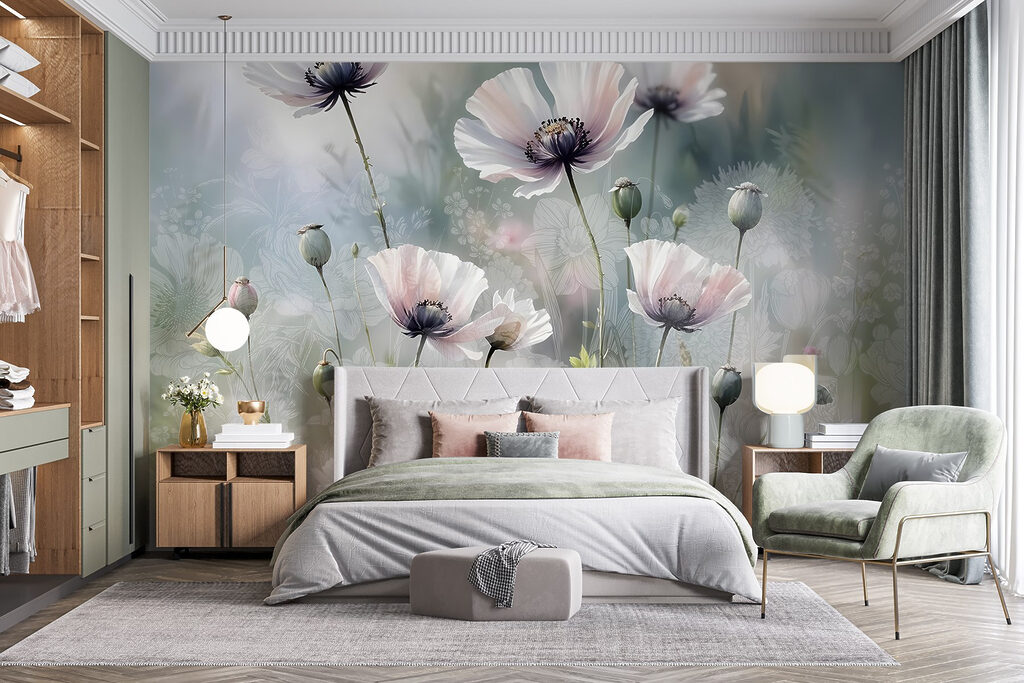 Wildflowers in morning mist — interior 2