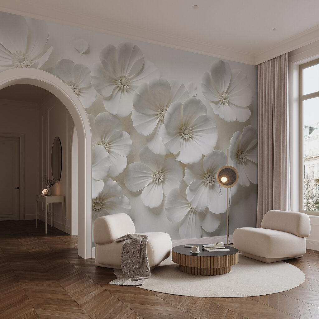 Overlapping blooms, soft shadow — interior 4