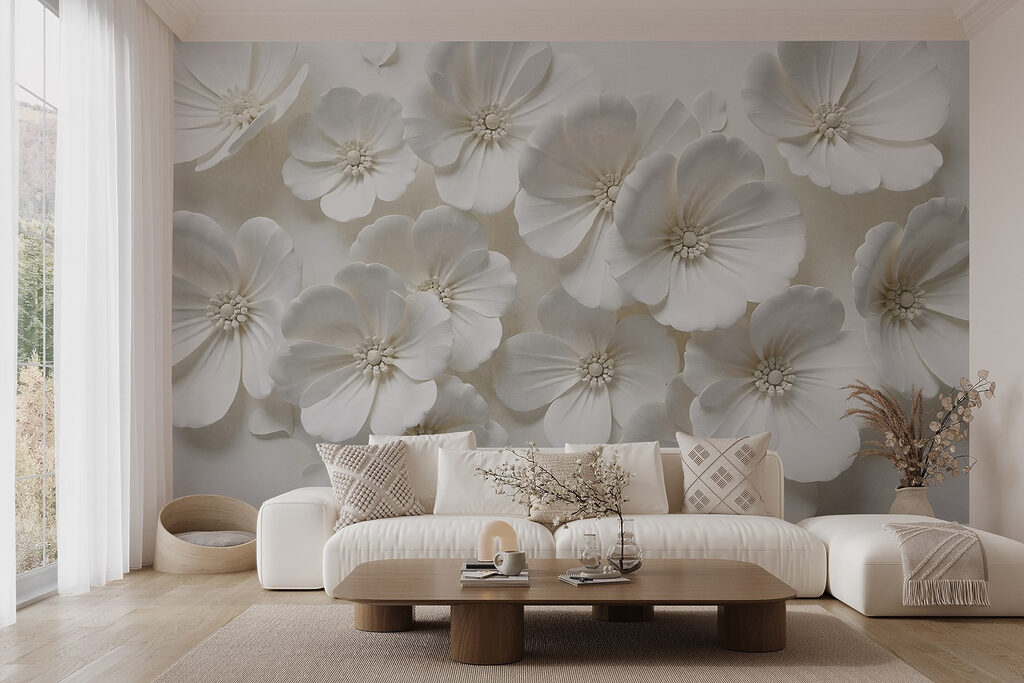 Overlapping blooms, soft shadow — interior 5